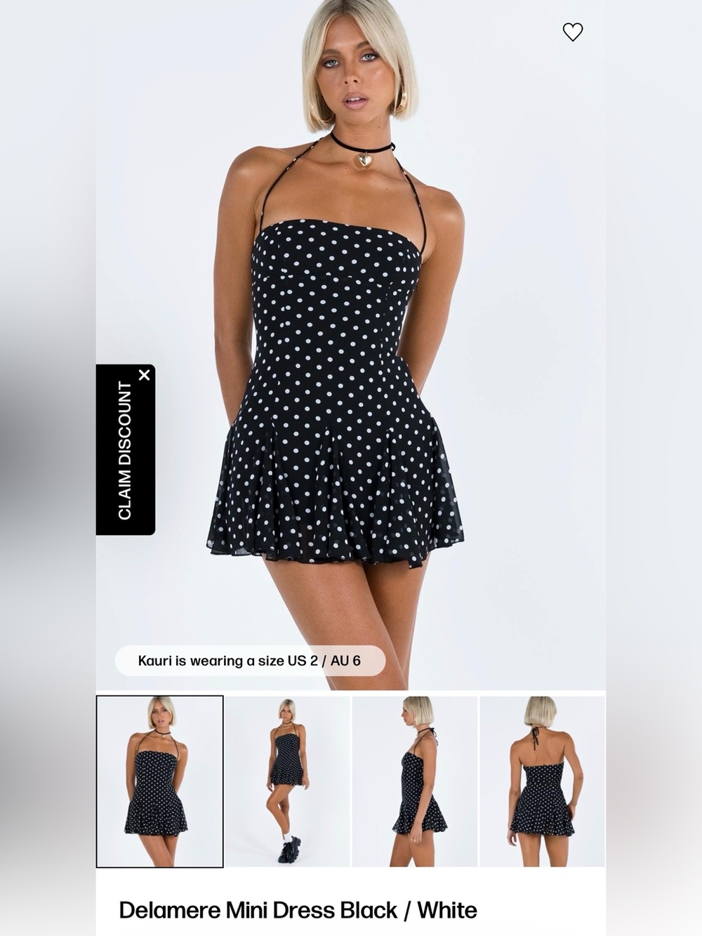 Princess Polly Mini Dress - Size 8